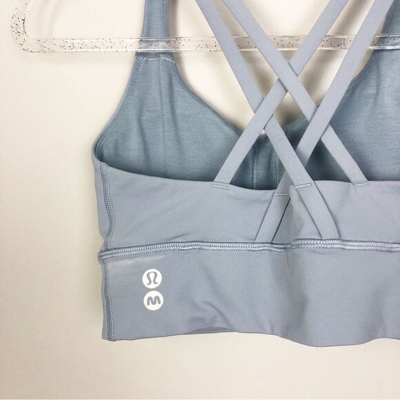 LULULEMON x MADHAPPY | Energy Longline Bra Light Blue Collab Women’s Size 4 - Picture 10 of 14